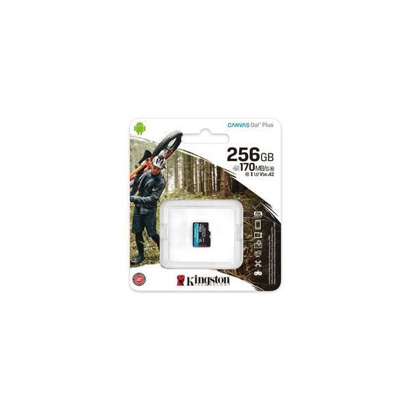 Карта памяти Kingston MicroSDXC 256GB Canvas Go! Plus Class 10 UHS-I U3 V30 A2 (SDCG3/256GBSP) 89492 фото