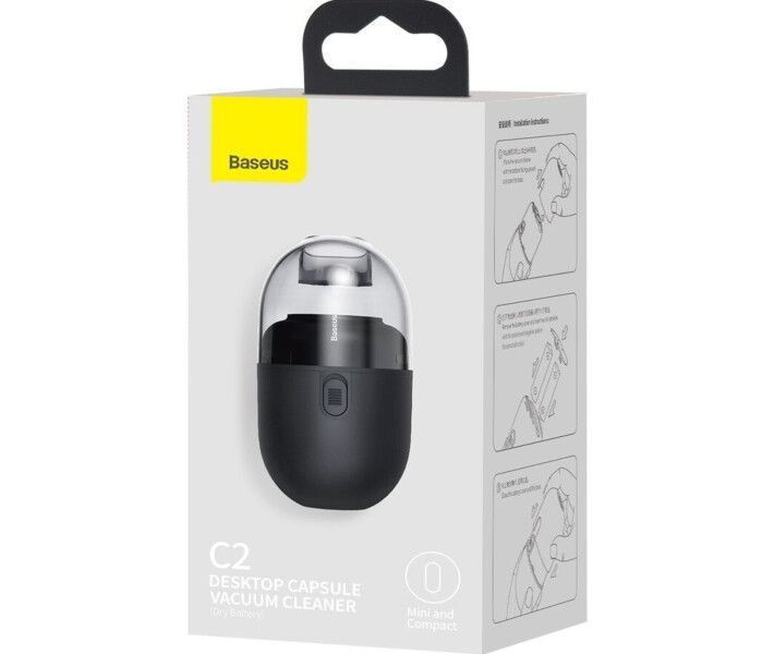 Автопилосос Baseus C2 Desktop Capsule Cleaner, mini (CRXCQC2A-01) Black 0636 фото